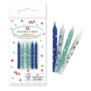 Lagkagelys m/sjerner +holder