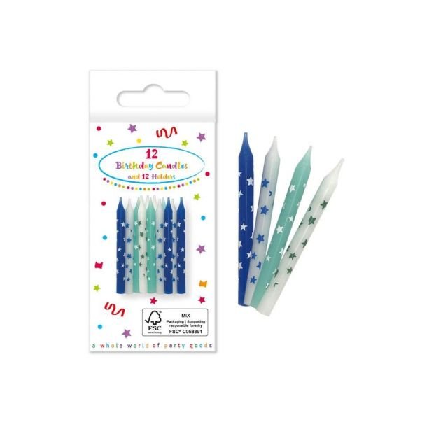 Lagkagelys m/sjerner +holder