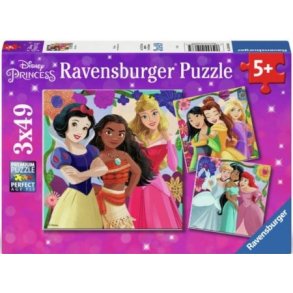 Ravensburger puslespil - 3x49 brikker med Disney Prinsesser '25