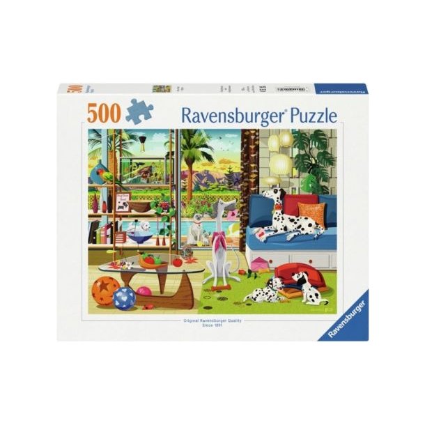 Ravensburger puslespil - 500 brikker med Pets of Palm Springs