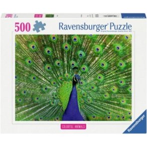 Ravensburger puslespil - 500 brikker med P�fugl