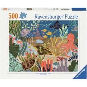 Ravensburger puslespil - 500 brikker med Hyggelig havbund