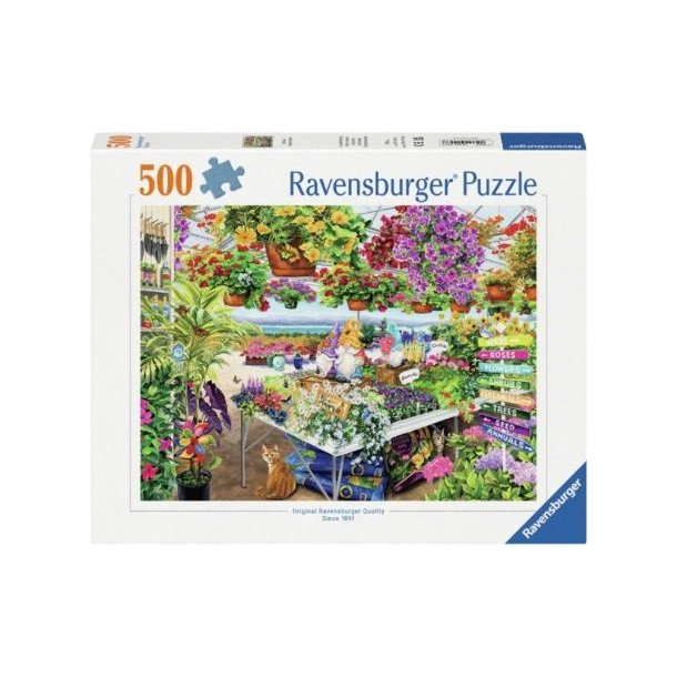 Ravensburger puslespil - 500 brikker med Havecenter