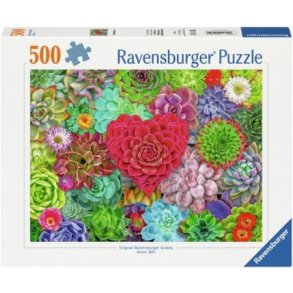 Ravensburger puslespil - 500 brikker med Sukkulenter