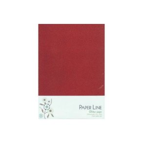 Glitter papir dobbelt - A4, 10 stk - paper line
