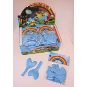 Balloner bl hjerter, 10 stk