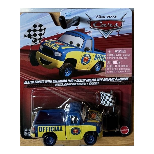 Disney Pixar Cars - Dexter Hoover med ternet flag