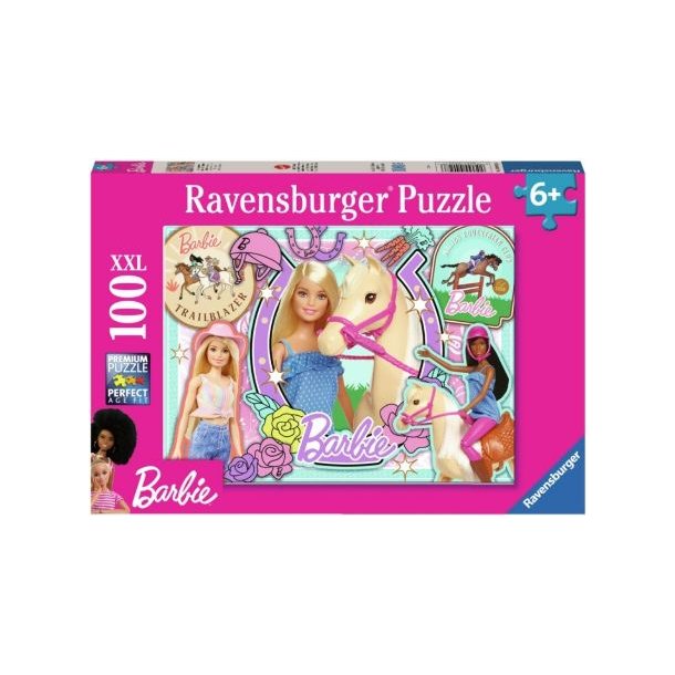 Ravensburger puslespil - 100 brikker med barbie