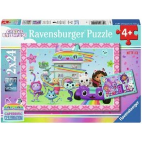 Ravensburger puslespil - 2x24 brikker med Gabbys dukkehus