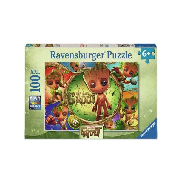 Ravensburger puslespil - 100 brikker med Marvel Groot