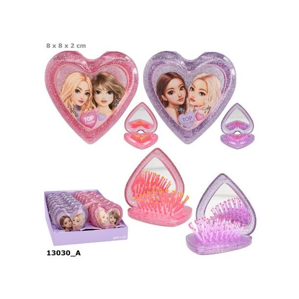 TOPModel Hrbrste m/spejl BEAUTY and ME, hjerteformet