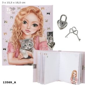 TOPModel Dagbog KITTY m/hjertels
