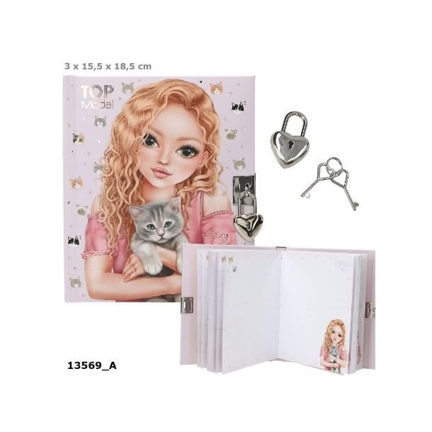 TOPModel Dagbog KITTY m/hjertels