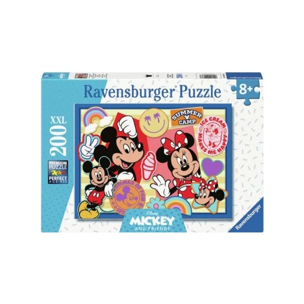 Ravensburger puslespil - 200 brikker med Mickey &amp; Minnie's Road Trip!
