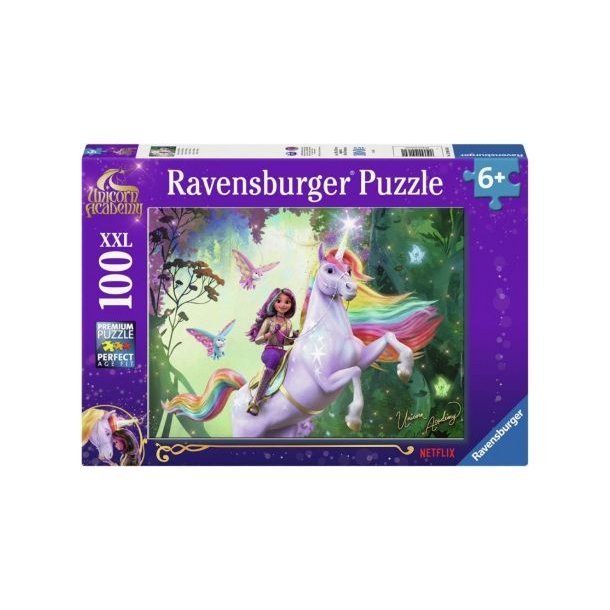 Ravensburger puslespil - 100 brikker med Unicorn Academy