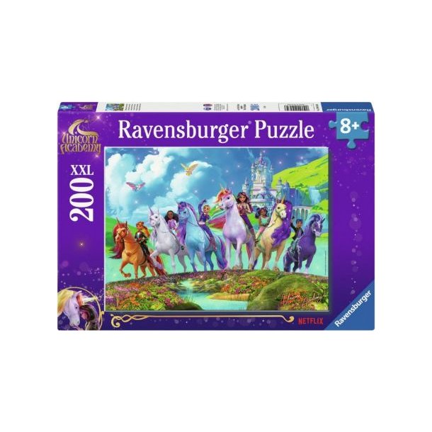 Ravensburger puslespil, 200 brikker med Unicorn Academy