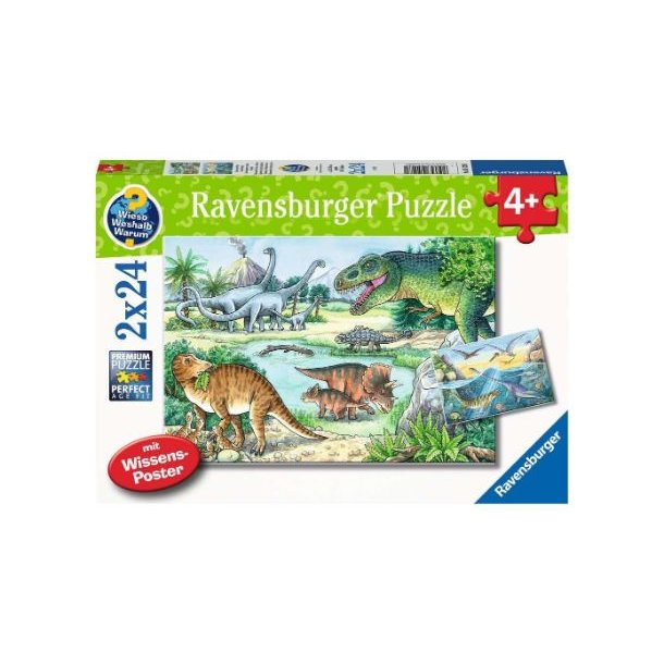 Dinosaurs of land and sea 2x24p, Ravensburger Puzzle