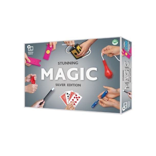 Stunning Magic Silver Edition 100 tricks med mnt, stav, kugle, trklde, kort, reb og flaske.