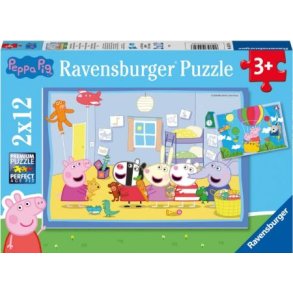 Ravensburger puslespil - 2x12 brikker med Gurli Gris