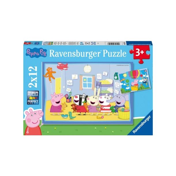 Ravensburger puslespil - 2x12 brikker med Gurli Gris