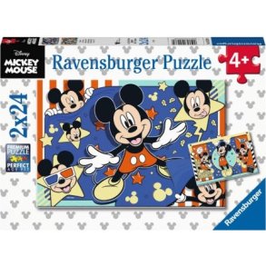 Ravensburger puslespil - 2x24 brikker med Mickey