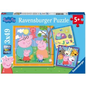 Ravensburger puslespil - 3x49 brikker med Gurli Gris
