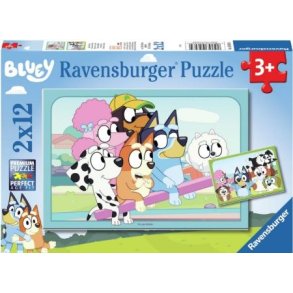 Ravensburger puslespil - 2x12 brikker med Bluey