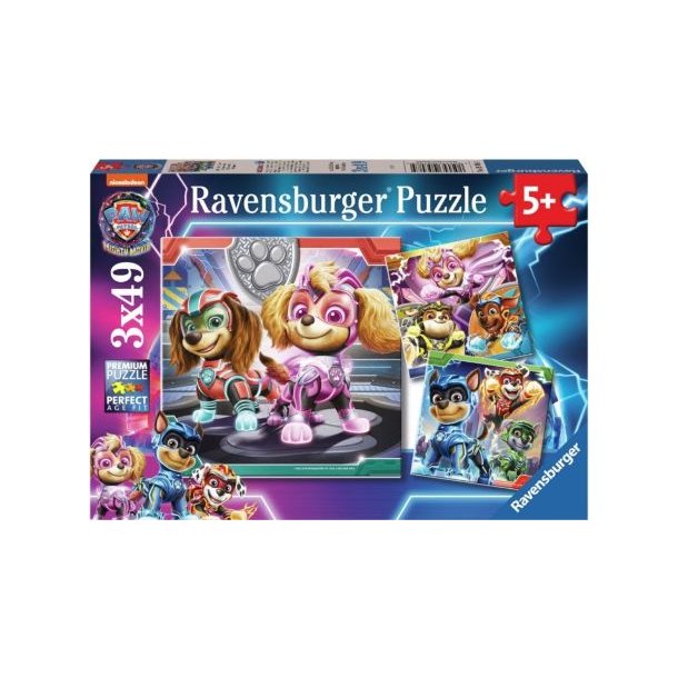 Ravensburger puslespil - 3x49 brikker med Paw Patrol