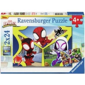 Ravensburger puslespil - 2x24 brikker med Spidy Og Hans Fantastiske Venner