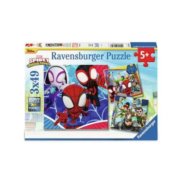 Ravensburger puslespil - 3*49 brikker med Spidey Amazing Friends