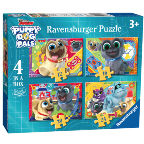 Ravensburger puslespil - 4 in a box med puppy dog pals