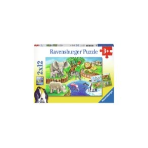 Ravensburg puslespil Animals In The Zoo 2x12