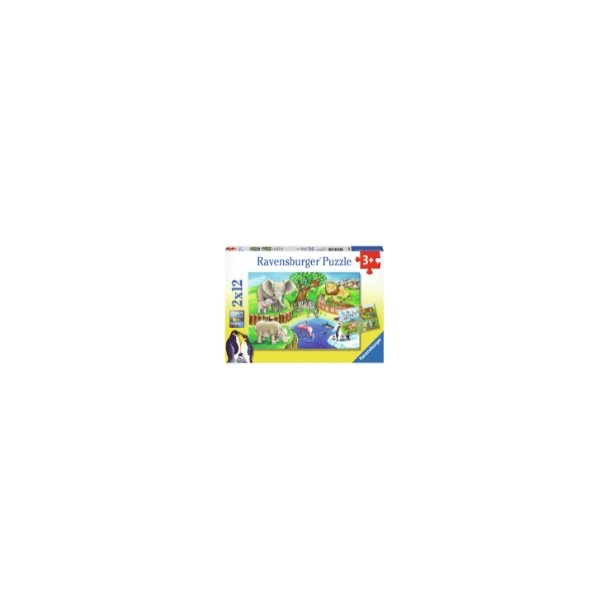 Ravensburg puslespil Animals In The Zoo 2x12
