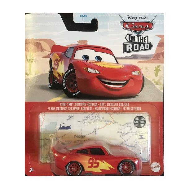 Pixar Cars bil i metal - Lightning McQueen Road Trip