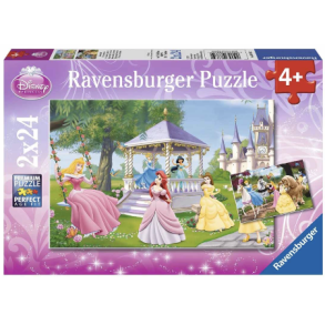 Ravensburger puslespil - 2x24 brikker med Disney Prinsesser