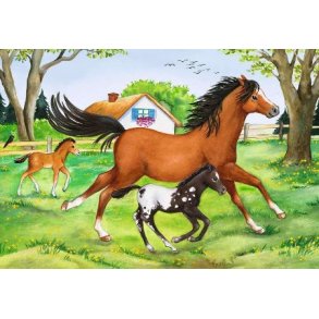 Ravensburger puslespil - 2x24 brikker med World of Horses
