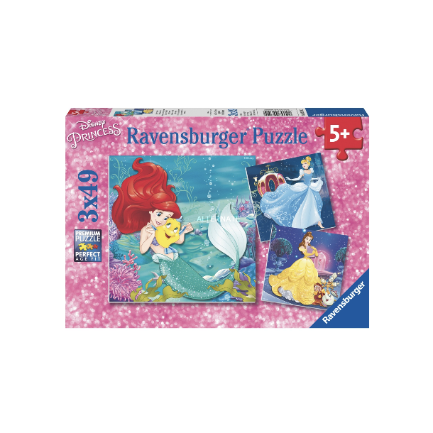 Ravensburger puzzle 3*49 brk Ariel, Aske