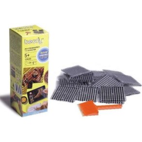 Beady 20stk. perleplader 6x6cm + 1 skraber i ske