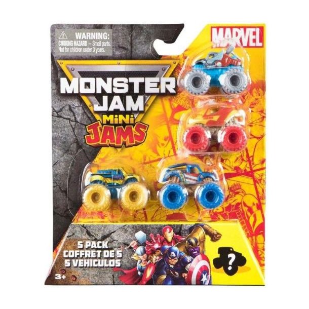 Monster Jam Mini Jams Marvel 5 Pak