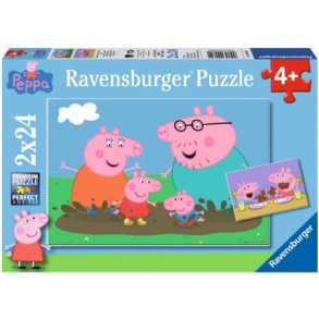 Ravensburger puslespil - 2x24 brikker med Gurli Gris