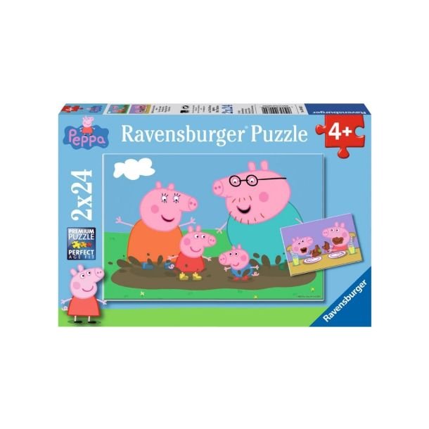 Ravensburger puslespil - 2x24 brikker med Gurli Gris