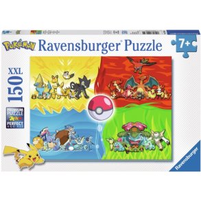 Ravensburger puslespil - 150 brikker med Typer af Pokemon