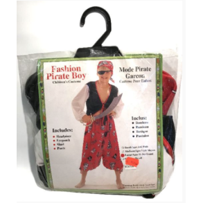 Fashion pirat boy kostume Large 9-11 r