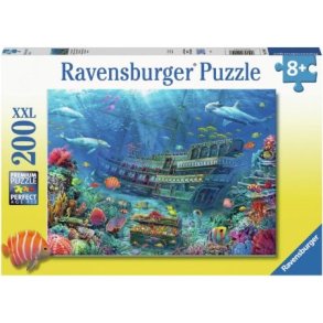 Ravensburger puslespil - 200 brikker med Sunket skib