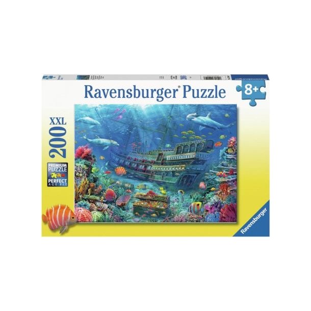 Ravensburger puslespil - 200 brikker med Sunket skib