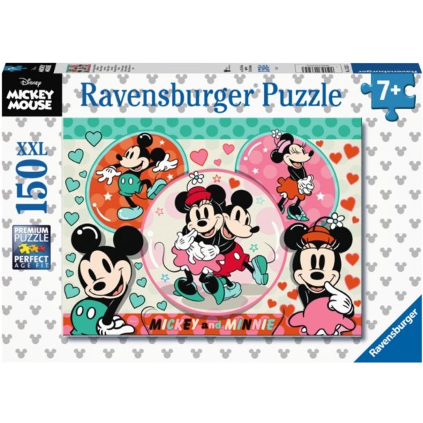 Ravensburger puslespil - 150 brikker med Mickey &amp; Minnie 