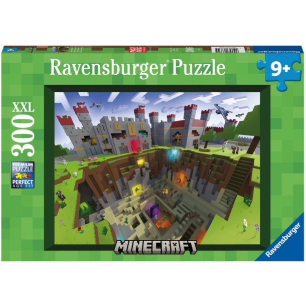 Ravensburger puslespil - 300 brikker med Minecraft