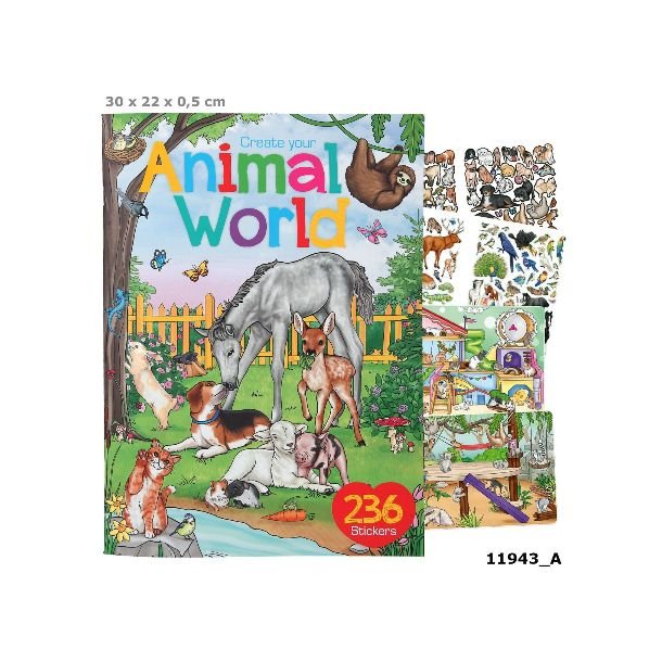 Create Your Animal World Aktivtetsbog - 236 Stickers