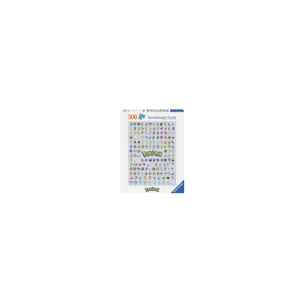 Ravensburger puslespil - 500 brikker med De f�rste 151 Pokemon