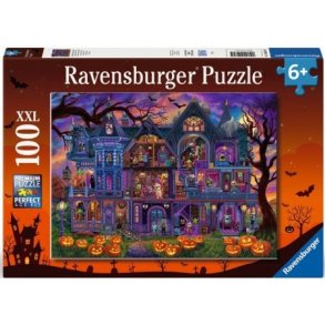 Ravensburger puslespil - 100 brikker med Monster husfest